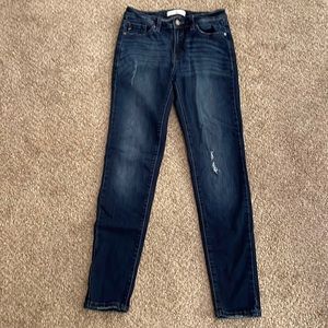 Kancan dark wash jeans, size 27